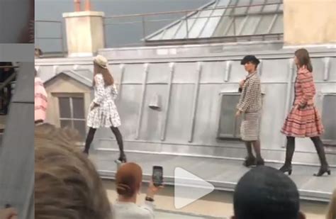 Gigi Hadid saves Chanel show as comedian crashes the runway